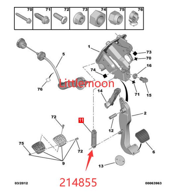 peugeot 206 pedal Wanautoparts Original new clutch booster spring clutch pedal spring re – WanAutoparts