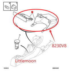 Wanautoparts Original new dashboard ashtray central control debris box central control ashtray storage box 8230V8 for Peugeot 307 307CC 307SW