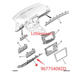 Wanautoparts Original new instrument panel lower trim panel instrument left trim panel 96775408ZD for Peugeot 308 408 T9