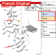 Charger l&#39;image dans la galerie, Wanautoparts Tuyau d&#39;eau de réservoir d&#39;air chaud neuf d&#39;origine Caloduc 6466XV 6466TZ pour Peugeot 207 308 408 508 3008 RCZ CitroenC3 C4 C5 DS 1.6T 