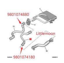 Cargar imagen en el visor de la galería, Wanautoparts Original new warm air water pipe warm air water tank water pipe 9801074180 9801074880 for Peugeot 308 408