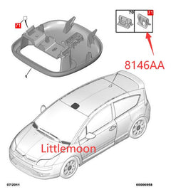 Wanautoparts Original new car reading light guard clip ceiling light clip 8146AA 8337PL for Peugeot 407 408 Citroen C4 C5 DS3 DS5