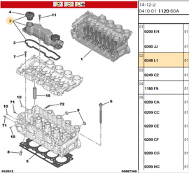 Wanautoparts Valve cover assembly Crankshaft cylinder upper cover 0248L1 9651815680 For Peugeot 206 207 307 308 407 Citroen C2 C3 Berlingo