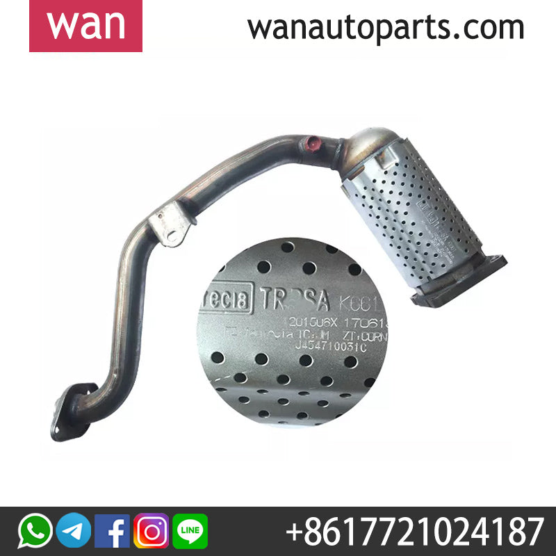 Wanautoparts Three-way catalytic converter Exhaust pipe Suitable for Peugeot 206 207 307 308 408 Citroen C2 C3 C4 C-quatre Elyess 1731NP