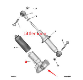 Wanautoparts Original new rear shock absorber protective cover 521806 521807 suitable for Peugeot 508 407 607 Citroen C5 C6
