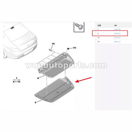 Wanautoparts For Peugeot 408 (T73) Citroen C4pallas high brake light cover 3rd brake light cover 6350KJ original brand new