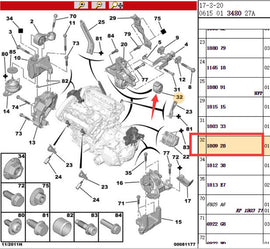 Wanautoparts Original new Engine bumper engine mounting bracket engine foot 180928 for Peugeot 407 607 508 Citroen C5 C6 3.0/v6
