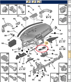 Wanautoparts original new central control cup holder  storage box drinking cup support 96780908ZE 8247X7 for Peugeot 508/508sw