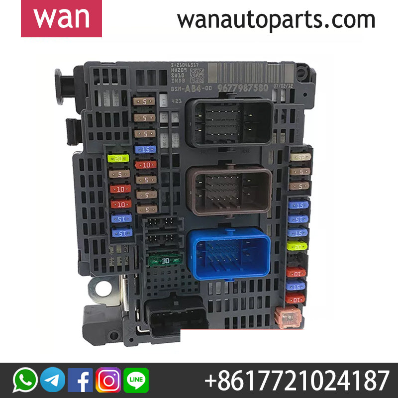 Wanautoparts original brand new engine cabin fuse box Automotive Electronic Control BSM AB4 9677987580 for Peugeot 508 Citroen C4