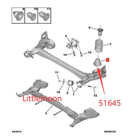 Wanautoparts Original new rear spring lower bowl seat rear axle spring seat rear reduction spring base 516451 for berlingo Citroen C4 DS5