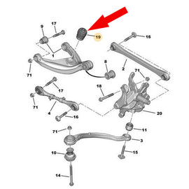 Wanautoparts оригинальный новый буферный блок задней оси, резиновый буфер, подушка задней оси 5166C0 для Peugeot 407 508 Citroen C5 
