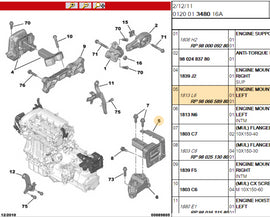 Wanautoparts Original engine bracket Engine left bracket Transmission bracket 1813L6 9806658980 for Peugeot 208 207 301 2008 Citroen C3 D33