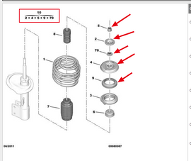 Wanautoparts оригинальный новый передний амортизатор верхняя опорная плоскость подшипника амортизирующая верхняя резина 503177 для Peugeot 307 408 Citroen C4 