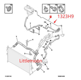 Wanautoparts Оригинальный новый расширительный бак, водопроводная труба, обратная труба охлаждающей жидкости 1323H9 для Peugeot 407 607 Citroen C5 C6 3,0 