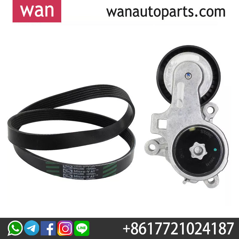 Wanautoparts Generator belt Tensioner pulley Air conditioning pulley Air conditioning belt 5751G8 1611425380 5750XG for Peugeot 307 408 C4