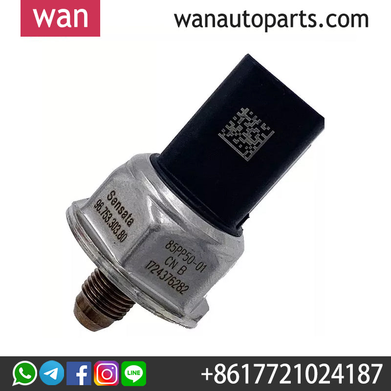 Wanautoparts Original new gasoline high pressure sensor high pressure fuel rail sensor 198554 for Peugeot 308 3008 408 508 Citroen C4 C5 DS