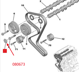 Wanautoparts Original new timing gear screw plug sealing screw 080673 080659 for Peugeot 307 308 408 3008 508 407  Citroen C3 C4 C5 Picasso