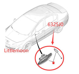 Wanautoparts Original brand new rearview mirror turn signal 6325J0 9670484780 6325G5 6325G6 for Peugeot 408 207 308 3008 Citroen C5 C4 DS3