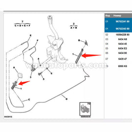 Wanautoparts 9675224180 9675224380 for Peugeot 408 308 headlight cleaning nozzle headlight cleaning water spray pump headlight cleaning water