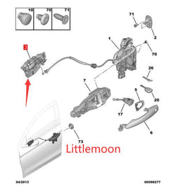 Wanautoparts оригинальная новая внутренняя ручка открывания вращающейся двери внутренняя ручка двери 9143L9 9144A5 для Peugeot 308 408 508 3008 Citroen C3 C4 C5 