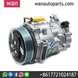 Wanautoparts original new AC air conditioning compressor SD6C12 9678038980 for Peugeot 307 308 408 207 508 208 Citroen C3 C4 C5 DS