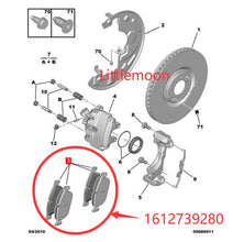 画像をギャラリービューアに読み込む, Wanautoparts Original brand new front brake pads (four pieces) 1612739280 for Peugeot 3008 4008 5008 508 Citroen C5 C6 DS4 DS5 DS6