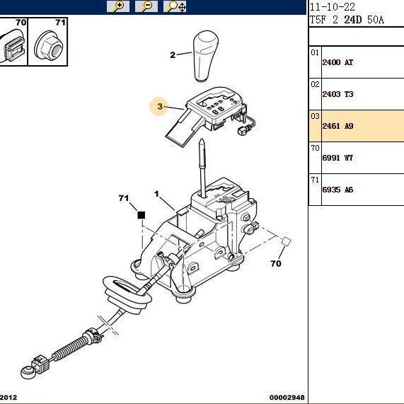 Wanautoparts Panneau de changement de vitesse chromé Panneau de position de vitesse automatique Couvercle décoratif de position de vitesse pour Peugeot 307 C4 Pallas 2461A9 