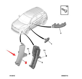 Wanautoparts Original new daytime running light bracket decorative plate 1607834780 1607834980 for Citroen C4aircross
