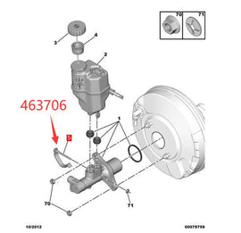 Wanautoparts Original brand new brake master cylinder reservoir shaft pin brake oil pot pin 463706 for Peugeot 206 508 407 607 Citroen C5 C6