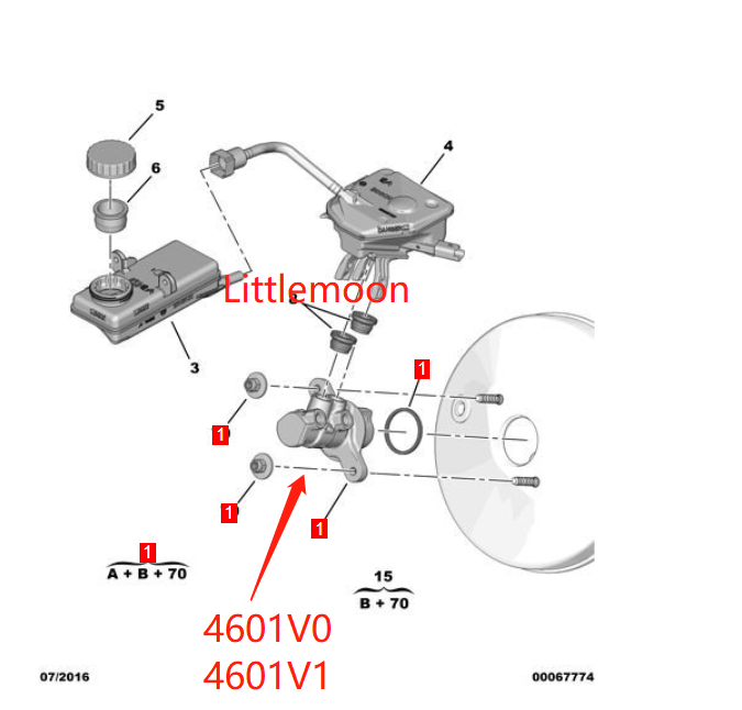 Wanautoparts Original brand new brake master cylinder 4601V1 4601V0 for Peugeot 307 308 408 RCZ Citroen C4 C4pallas C4lounge