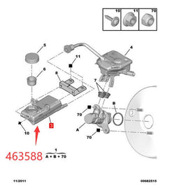 Wanautoparts Original brand new brake fluid tank brake oil cover brake oil pot 463588  for Peugeot RCZ 307 308 408 Citroen C4 DS5 DS6