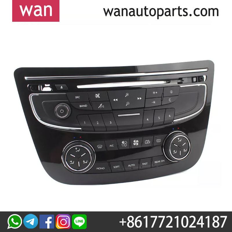 Wanautoparts Air conditioning switch Air conditioning panel cd switch Audio adjustment Bluetooth button Suitable for Peugeot 508 508sw