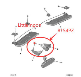 Wanautoparts Оригинальный новый базовый чехол внутреннего зеркала заднего вида, защитный чехол для зеркала заднего вида, декоративный чехол 8154PZ для Peugeot 508 