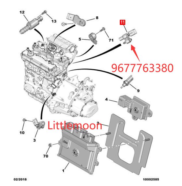 Wanautoparts оригинальный новый датчик положения распределительного вала двигателя 9677763380 для Peugeot 301 2008 307 308 408 Citroen C3 C4 EC5/EC8 