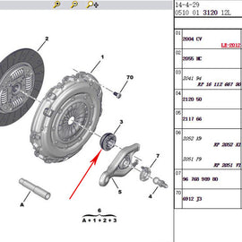 Wanautoparts Original brand new transmission clutch release bearing 204194/1611266780 for Peugeot 206 207 307 408 Citroen C1 C2 C3 C4 Picasso