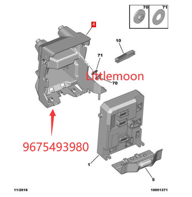 Wanautoparts оригинальный новый кронштейн BSI, крышка кабеля, кронштейн для корпуса компьютера, кронштейн 9675493980 для Peugeot 301 Citroen Elyess C3 