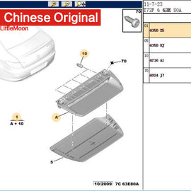 Wanautoparts Original high brake light auxiliary brake light third brake light 6350Z5 6350EF for Peugeot 408 206 207Citroen C4 pallas triumph