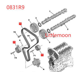 Wanautoparts Original New timing suit timing belt kit 0816H6 0831R9 for Peugeot 301 206 307 308 408 2008 Citroen C2 C3 C4 Elysee Picasso 1.6