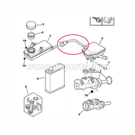 Wanautoparts Suitable for Peugeot 307 brake oil can connecting pipe brake oil pipe original brand new