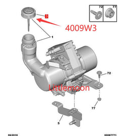 Wanautoparts Original new hydraulic reservoir cover booster pump oil pot cover 4009W3 for Peugeot 508 407 Citroen C5 C6