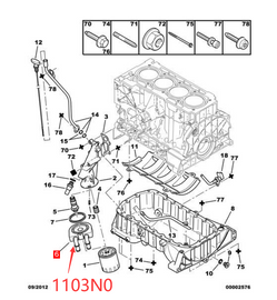 Wanautoparts new good quality engine oil water heat exchanger engine oil cooler 1103N0 for Peugeot 206 307 407 Citroen C5 Xsara
