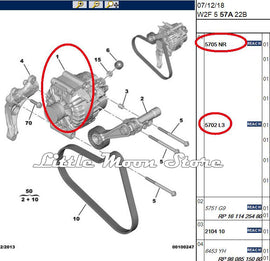 Wanautoparts оригинальный новый генератор ALTERNTOR 5705NR 5702L3 подходит для Peugeot 3008 308 508 Citroen C4 DS4 DS5 